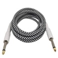 thumbnail image 1 of Cable de conexión de guitarras,Cable de guitarra de 6,35 mm Conexión de piano Bajos profundos,Cable de instrumento Línea Reducción de ruido Blindaje,Altavoz de batería acústica para bajo, 1 of 7