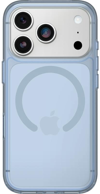 OtterBox iPhone 17 Pro (Only) Bundle: Symmetry Clear Series+ Case & Screen Protector - Blue Bliss - Snaps to MagSafe - Ultra-Sleek - Raised Edges Protect Camera & Screen - Non-Retail Packaging