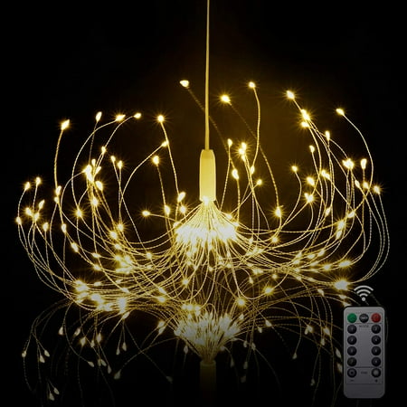 

Starburst Light Battery Operated Chandelier 180 LED 8 Mode Firework Lights Outdoor Ceiling Hanging Decoration Fairy Light for Christmas Tent Gazebo