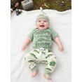 thumbnail image 4 of BemeyourBBs Baby Boy Fishing Outfit Newborn Summer Clothes Fish Letter Print Short Sleeve Romper Pants and Hat 3 Piece Set, 4 of 9