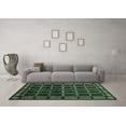 thumbnail image 3 of Ahgly Company Machine Washable Indoor Rectangle Oriental Turquoise Blue Modern Area Rugs, 2' x 5', 3 of 4