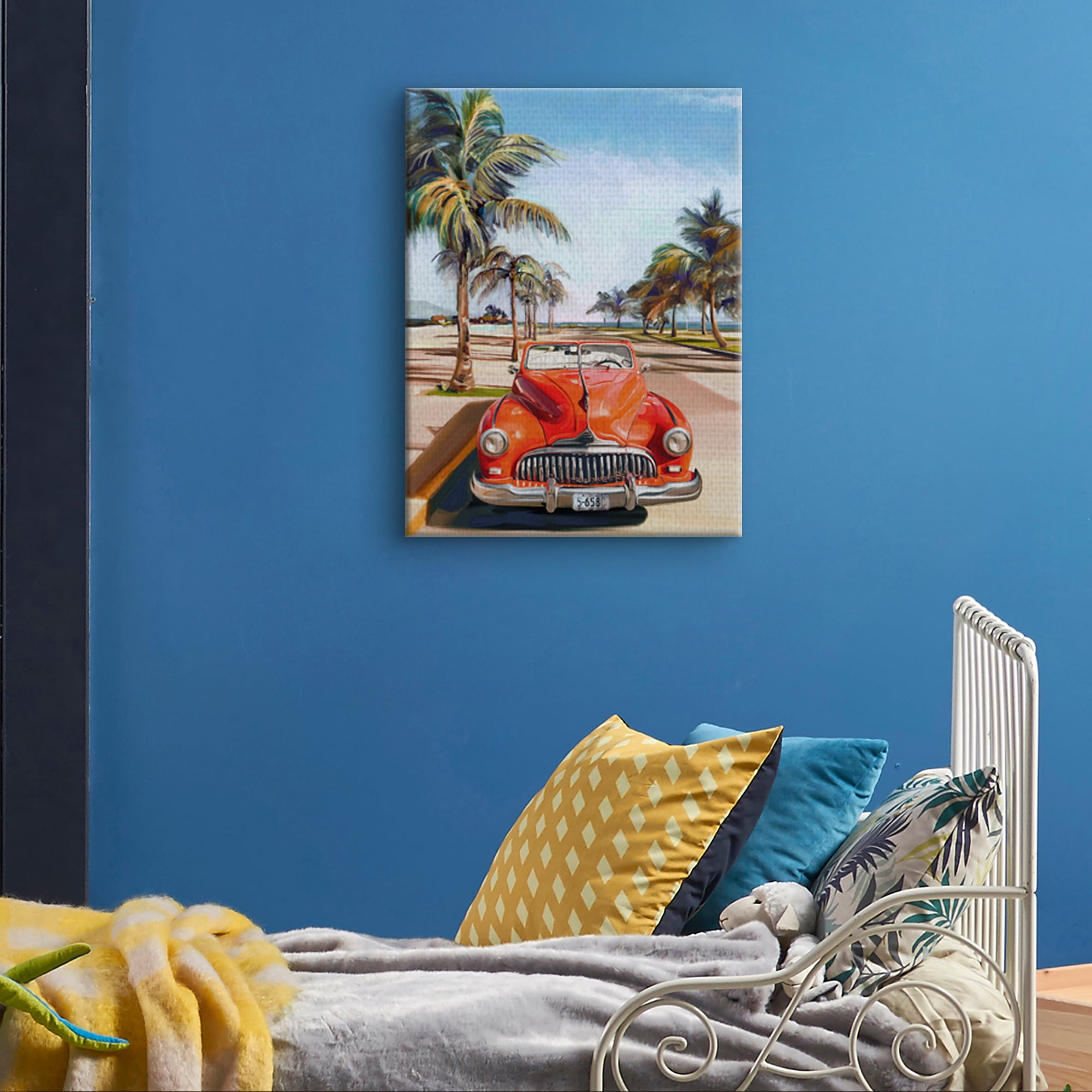 Fine Art Canvas Retro Beach Day I by Studio Arts Canvas Art Print
