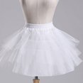 thumbnail image 6 of KONDYS Women's Solid Color Layered Tulle Petticoat Lady's Princess Tutu Tulle Skirt Underskirt Cozy Distinctive Women's Skirt, 6 of 7