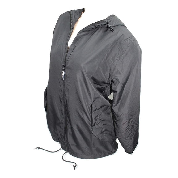 Victoria's Secret Pink Long Funnel Neck Full Zip Anorak Black Med/Large NWT