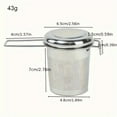 thumbnail image 6 of 1pc Premium Stainless Steel Tea Filter Extended Folding Handle, Loose Tea Drainer with Lid,Anti-Scald Multi-Purpose Tea Strainer, 6 of 7