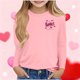 thumbnail image 4 of Blusas y camisas de manga larga con cuello redondo Camisas con estampados de manga larga Cuello redondo lindo Blusas casuales elegantes Ropa Camisas de cuello redondo Niña Top de poliéster, 4 of 4