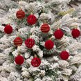 thumbnail image 3 of 12PCS Velvet Christmas Balls, Flocked Tree Ornaments, Hanging Xmas Decorations, Plastic Holiday Ornaments, Christmas Tree Decoration Set, 3 of 8