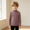 thumbnail image 2 of OJSFQUFP Kids Ribbed Sweater Solid Color Long Sleeve Slim Fit Knit Base Layer Shirts for Boys Girls, 2 of 9