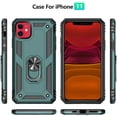 thumbnail image 2 of Case for iPhone 11 Phone Case iPhone 11 Case,[ Military Grade ] Shock-Absorption Bumper Cover iPhone 11 Anti-Scratch Case with Ring Car Mount Kickstand for iPhone 11 - Teal, 2 of 12
