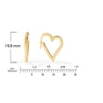 thumbnail image 3 of Real Gold Heart Hoop Earrings for Women – High-Polish Fancy Heart-Shaped Hoops in 14K Gold, 3 of 6