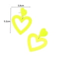 thumbnail image 6 of Hyasfey 1 Pair Stud Earrings Lightweight Heart Acrylic Pendant Earrings Hypoallergenic Colorful Simple for Women, 6 of 8