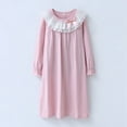 thumbnail image 4 of 4-17T Teens Girls Princess Lace Nightgowns Long Sleeve Sleepwear Dress Loose Sleepshirt Dress Homewear, 4 of 8