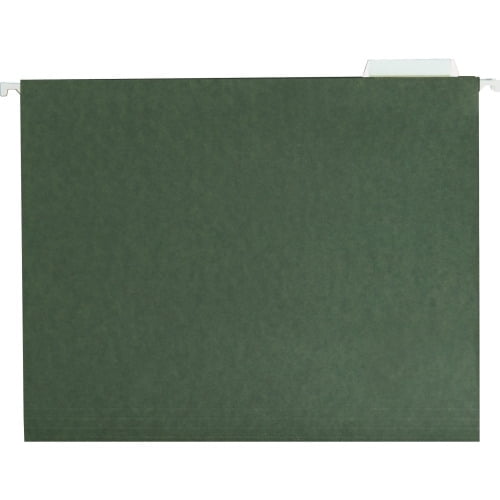 Smead Hanging Folders Letter - 8 1/2' x 11' Sheet Size - 1/5 Tab Cut - Green - Recycled - 25 / Box