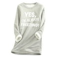 thumbnail image 2 of TMOYZQ Fleece Lined Hoodie Sweatshirts for Women Winter Crewneck Long Sleeve Thermal Loungwear Casual Solid Color Thermal Warm Pullover Sweater, 2 of 4
