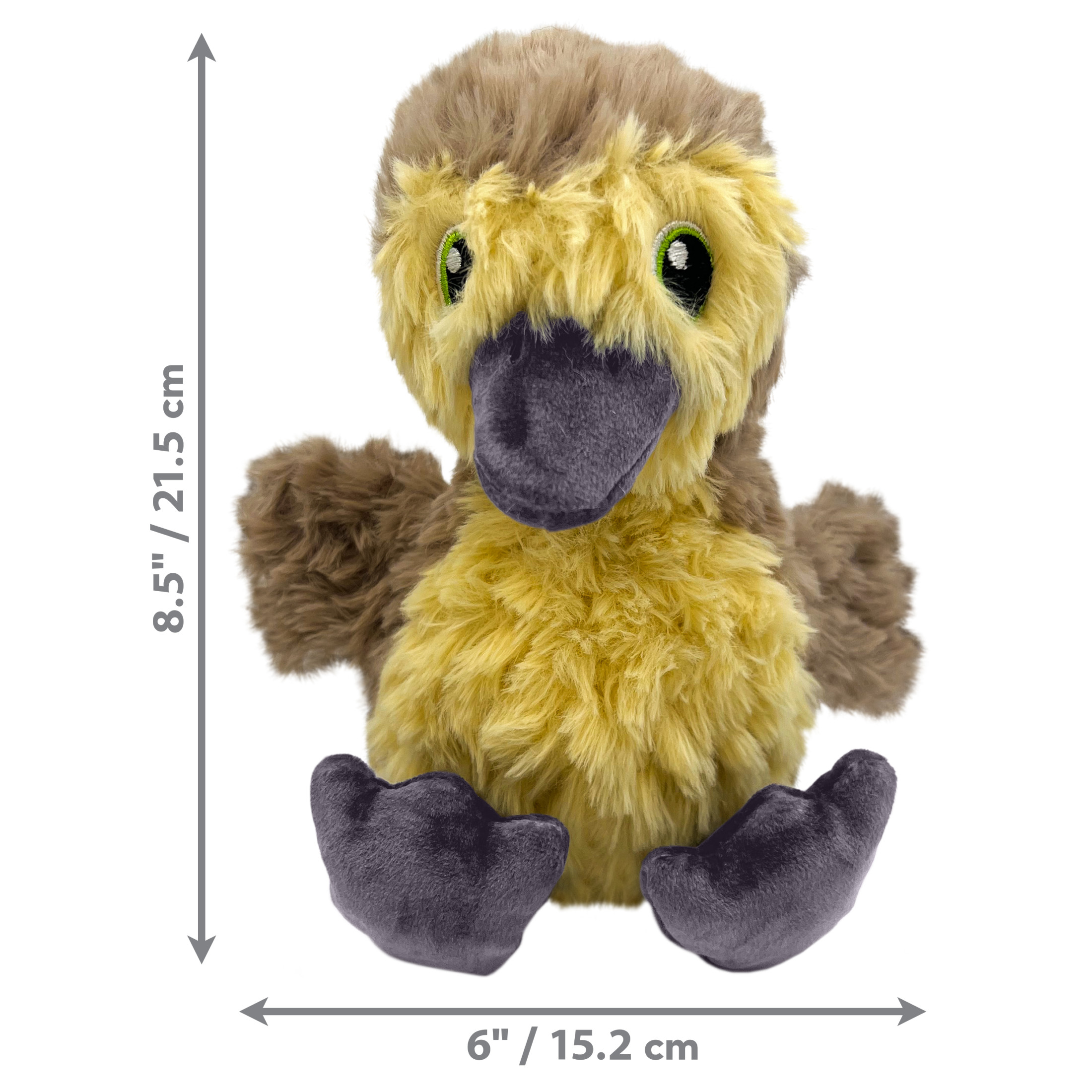 KONG® Comfort Tykes Fluffy Dog Toy, Removable Squeaker, Gosling, Small