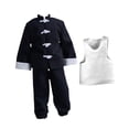 thumbnail image 4 of 3 piezas 1/12 abrigo y pantalones chaleco, ropa de muñeca hecha a mano, disfraz de ropa en miniatura para figuras masculinas de 6 pulgadas vistes Set de pantalones recortados, 4 of 8