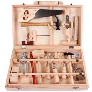 Children's Tool Set, Woodworking Maintenance Tool Box, Real Tools, Disassembly and Assembly, Multifunctional Woodworking Box, 16 Pieces