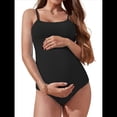 thumbnail image 1 of Traje de Baño de Maternidad de una Pieza con Tirantes Finos Ajustables Negro S, 1 of 8
