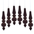 thumbnail image 1 of 6 Pcs Flocked Christmas Ball Irregular Shape Shatterproof Xmas Ball Lightweight Festive Hanging Decorations for Xmas Tree Home Decor, 1 of 8