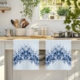 thumbnail image 4 of Blue Blooms Floral Kitchen Towels Set of 2, Spring Flowers Botanical Blue Ombre Absorbent Dish Towels for Kitchen, Microfiber Hand Towel, Quick Drying Tea Towel for Cleaning Decorative Dishcloths, 4 of 7
