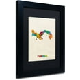 thumbnail image 2 of Trademark Fine Art "Panama Watercolor Map" Canvas Art by Michael Tompsett Black Matte, Black Frame, 2 of 4