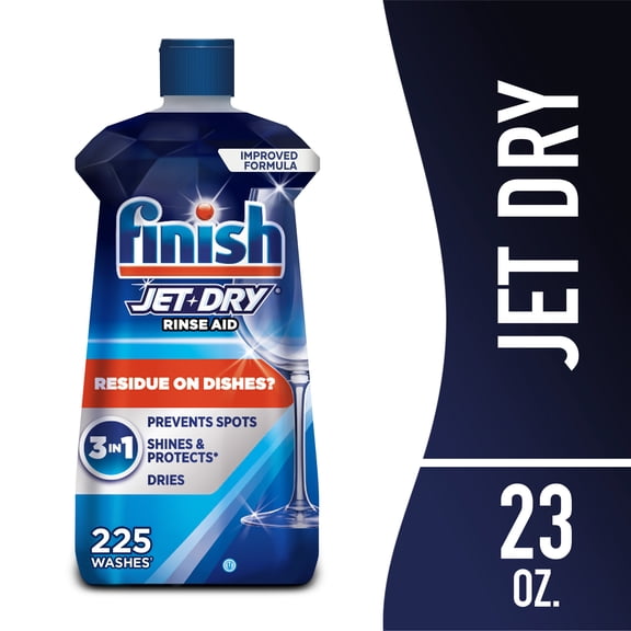 Finish Jet-Dry Rinse Aid, Dishwasher Rinse Agent and Drying Agent, 23 oz