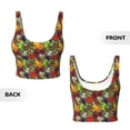 thumbnail image 6 of Goofa Begetable Printed Sports Bras for Women, High Impact Running Bra Workout Crop Tank Tops Longline Sports Bra Push up-Large, 6 of 9