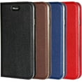 thumbnail image 7 of Genuine Leather Case Slim Folio Cover with Credit Card Slots,Kickstand Feature Stand Holder,Magnetic Closure [TPU Shockproof Interior Protective Case] for Apple iPhone 7/8,iPhone SE 2020,Brown, 7 of 7
