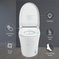 thumbnail image 5 of Smart toilet with Built-in Heated Seat, One Piece Elongated Modern Toilet with Adjustable Temp Heated Seat, Auto Flush, Dual Flush Toilet 1/1.28 GPF, Foot sensor Flush, White Night Light,Knob Contro, 5 of 19