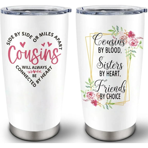 Cousin Gifts for Women, Cousin Birthday Gifts, Best Cousin Gifts for Girls, Gifts for Cousins Female, Cousin Gifts for Mothers Day Christmas, Girl Cousin Tumbler 20oz