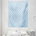 thumbnail image 1 of Retro Tapestry, Retro Nostalgic Polka Dots Sky Blue Background in Soft Tones Artistic Simplistic Image, Wall Hanging for Bedroom Living Room Dorm Decor, 60W X 80L Inches, Baby Blue, by Ambesonne, 1 of 2