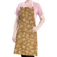 thumbnail image 5 of Golden Christmas Snowflake Apron-Garden Aprons for Women with Pockets-Cotton Linen Waterproof Kitchen Cooking Gardening Aprons Adjustable for Kitchen,Cooking,BBQ and Salon 32"x27", 5 of 7