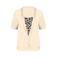 thumbnail image 4 of Odbmxy Beige Womens Shirts Plus Size Summer Short Sleeve Womens Tops Tunic Leopard Print Loose Leisure Fancy Holiday Tops, 4 of 5