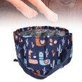 thumbnail image 4 of Collapsible Foot Bath Basin, Home Foot  21L Large Capacity Waterproof Collapsible Foot Soaking Bath Basin With Storage Bag For Travel Camping Gray,Dark Blue, 4 of 8