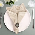 thumbnail image 4 of Ruvanti Premium Linen Napkins Set of 12-20x20 Inch, Classic Hemstitch, Mitered Corner Cloth Napkins - Soft, Elegant Dinner Napkins Cloth Washable for Weddings, Parties, Everyday Use - Natural, 4 of 8