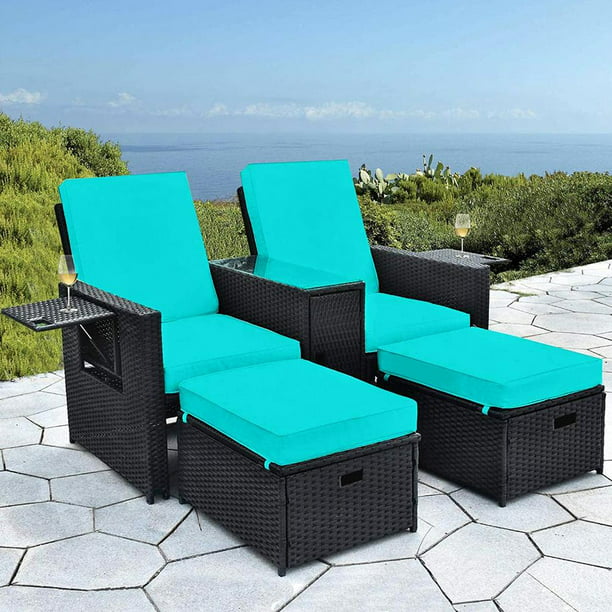 Prokth 5pcs Patio Furniture Rattan, Patio Furniture Covers On Clearance