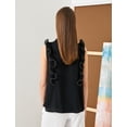 thumbnail image 4 of Sleeveless Ruffle Buttoned Shirt, 4 of 6