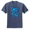 thumbnail image 2 of 3D Blue Skulls Trendy | Mens Fashion Graphic T-Shirt, Vintage Heather Navy, Large, 2 of 4
