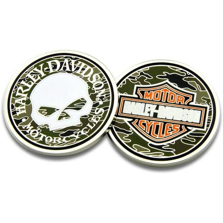 Harley-Davidson Willie G Skull Bar Shield Camo Challenge Coin, 1.75 in ...