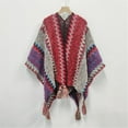 thumbnail image 4 of Yigetop Mexican Poncho Clearance! Wine One Size, 4 of 4
