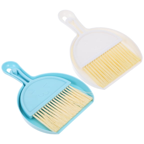 LITINKIMI Plastic Whisk Broom Set of 2 for Home Cleaning, Sweeping Brush for Indoor and Outdoor Use