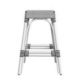thumbnail image 3 of Home Square Rectangular Rattan Counter Stool in Beige - Set of 2, 3 of 7