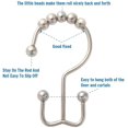 thumbnail image 2 of Rustproof Metal Double Sliding Shower Hooks For Bathroom Shower Rod Curtains Afortunado Sencillez, 2 of 5