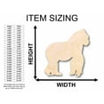 thumbnail image 2 of Unfinished Wood Gorilla Silhouette - Craft- up to 46" DIY 6" / 1/8", 2 of 3