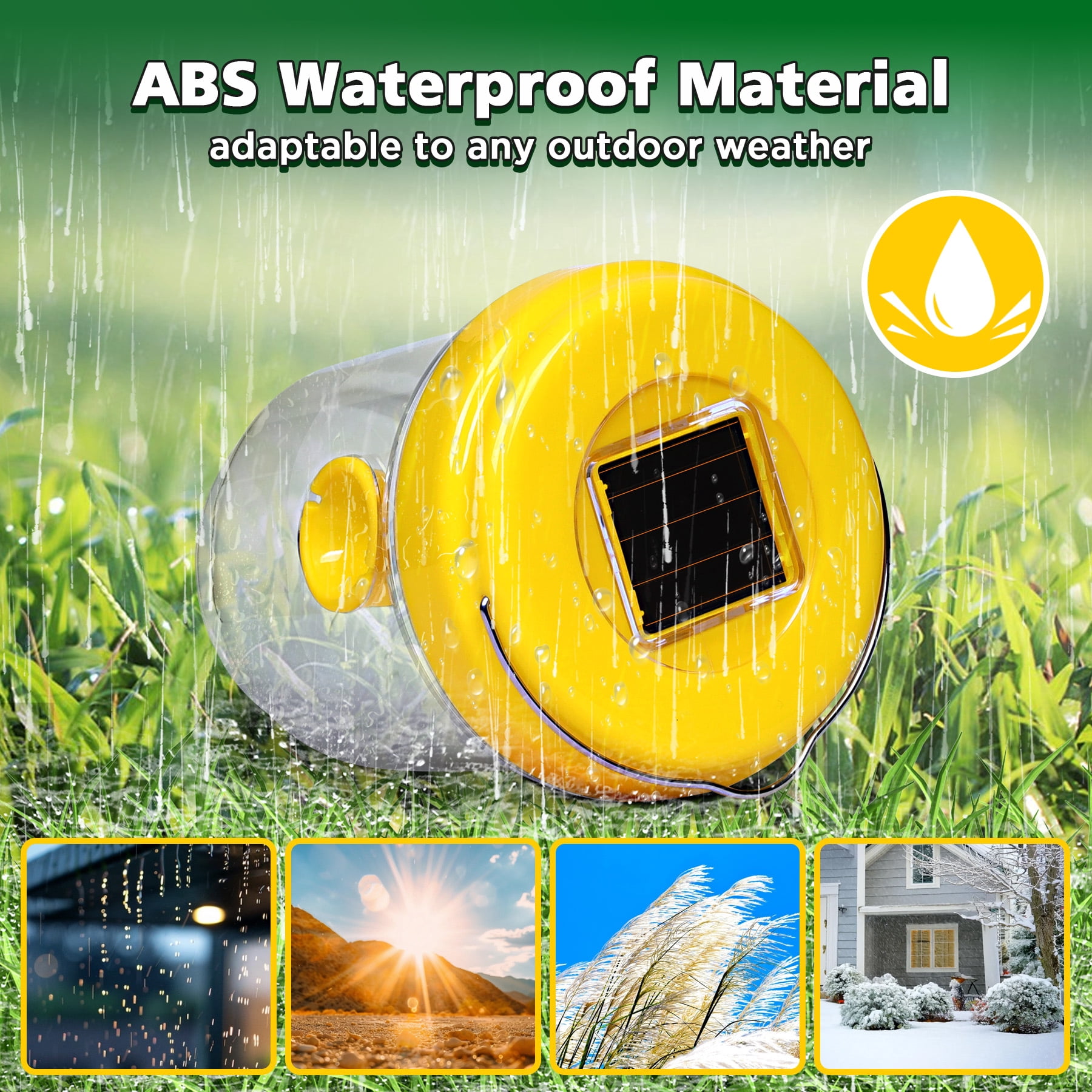 X-PEST Wasp Trap Outdoor Hanging, 4 Pack Solar Power Bee Trap for Yard, Garden, Home