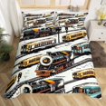 thumbnail image 2 of Erosebridal Vintage Train Comforter Cover Full, Railway Bedding Full Size, Steam Engine Decor, Reversible 3 Pieces（No Comforter）, 2 of 7