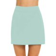 thumbnail image 2 of Women's Athletic Skorts Double Layer Solid Color Activewear Skorts Stretchy Comfy Dailywear Summer Shorts for Women,Mint Green,S, 2 of 6