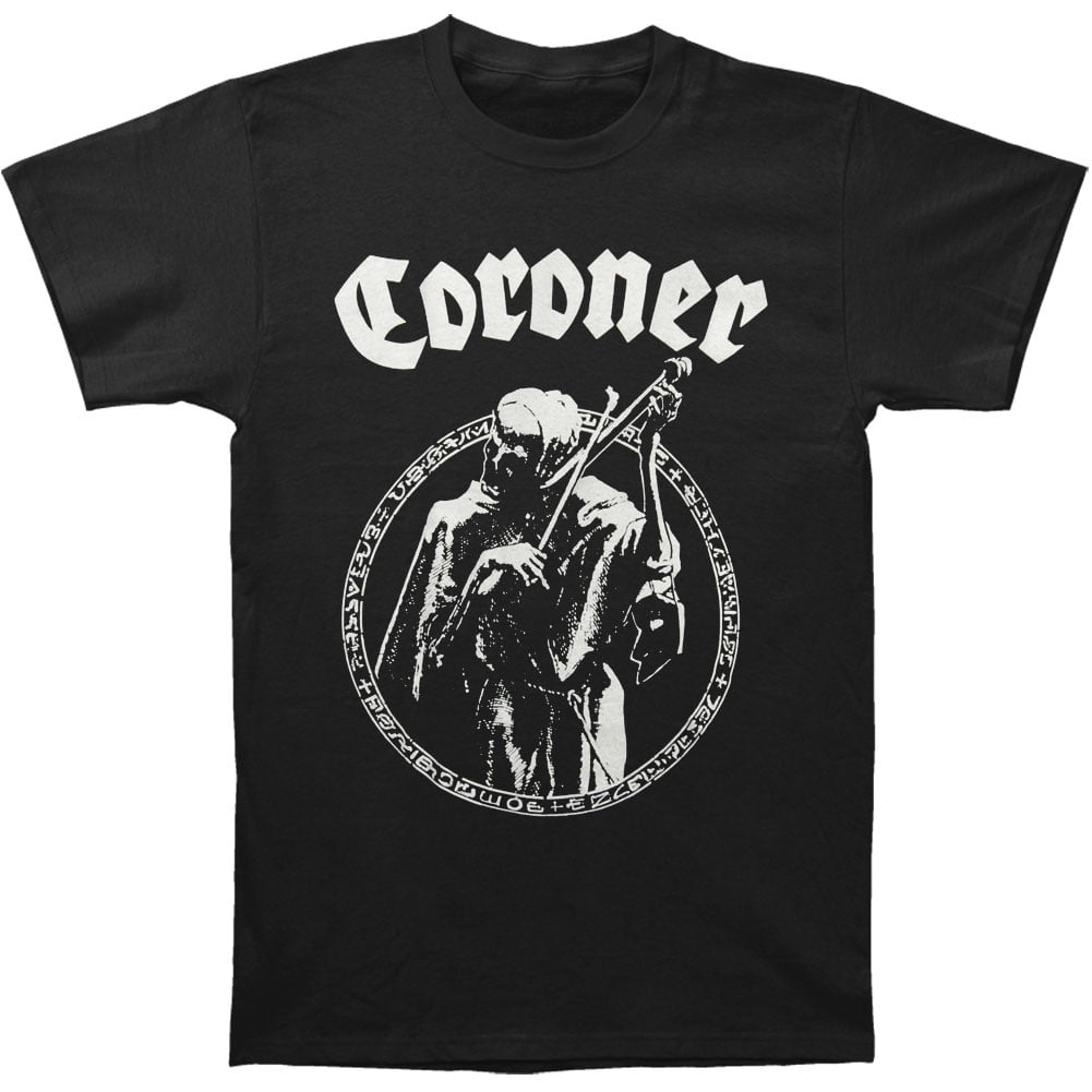 Coroner Herren T-Shirt Schwarz Baumwolle Unisex Basic Rundhals