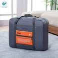 thumbnail image 2 of Deago Large Capacity Waterproof Foldable Lightweight Travel Duffel Bag Storage Bag Carry on Luggage Bag for Men Women (Orange), 2 of 9