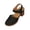 Black, variant on Black Womens Heeled Sandals Closed Toe Hollow Out Chunky Heel Strappy Comfortable Casual Daily Wear Spring Summer Versatile All Day Use Slip On